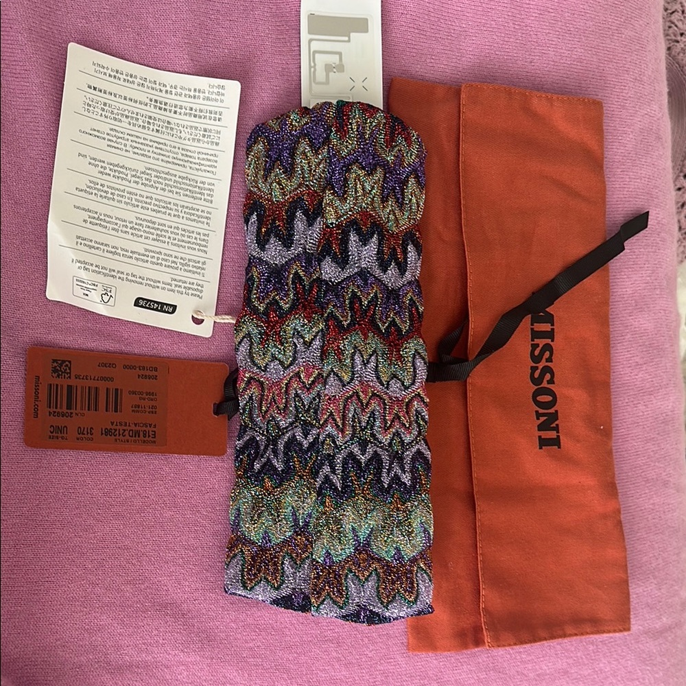 Missoni Colorful Zigzag Knit Headband